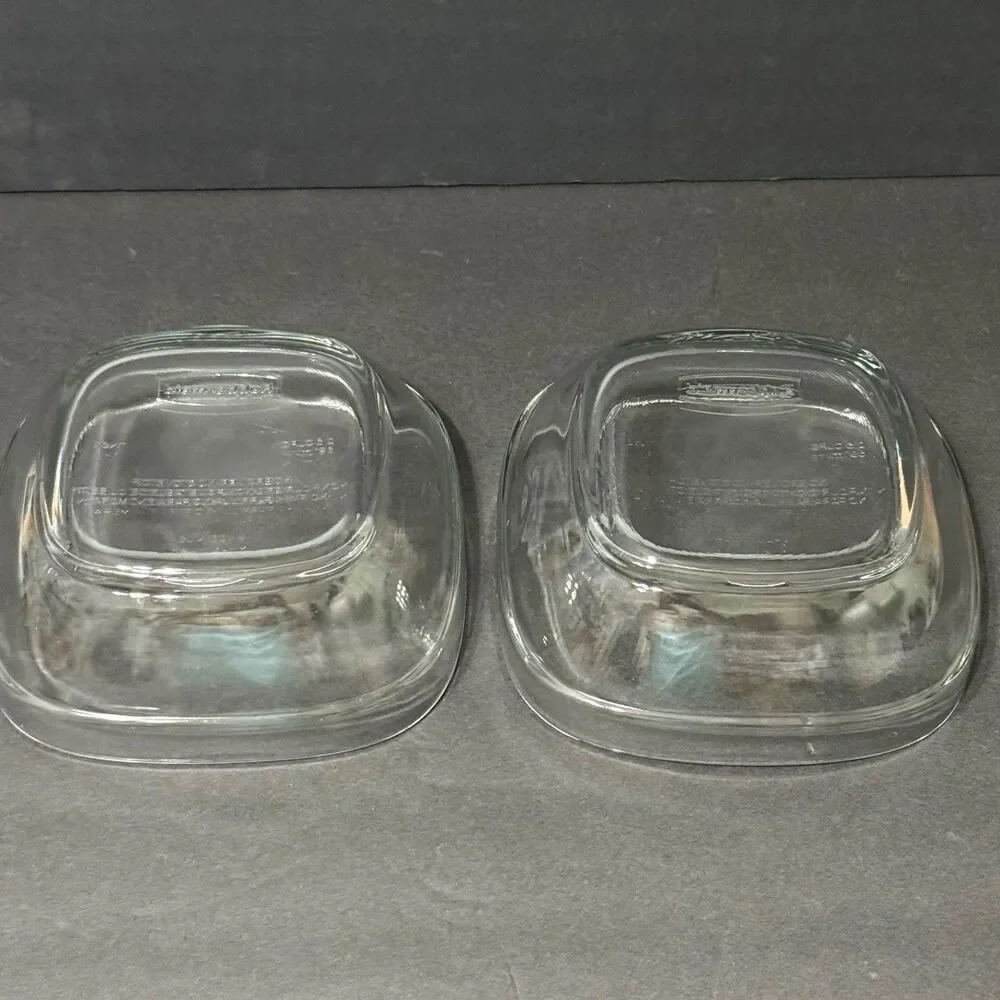 x2 Rubbermaid Glass 2.5 cup Food Storage Container Bowl NO Lid 7N62 Discontinued